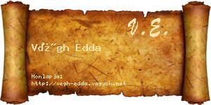 Végh Edda névjegykártya